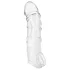 Addicted Toys - dzimumlocekļa uzmava ar sēklinieku gredzenu 27 cm caurspīdīga