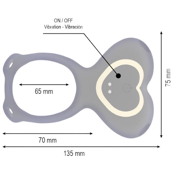 IBIZA - valkātājs clit vibrators sievietēm melns