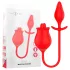 Intense Melanie - 2in1 vibrators ar kustīgu mēli klitoram sarkans