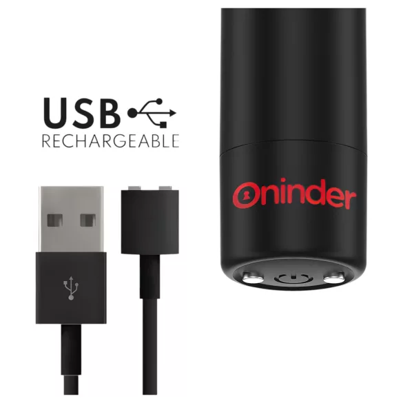 Oninder - lietotnes vadāms vibrators (melns)