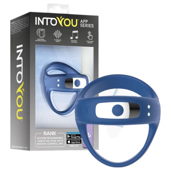 INTOYOU – viedais vibrējošais dzimumlocekļa un sēklinieku gredzens (zils)
