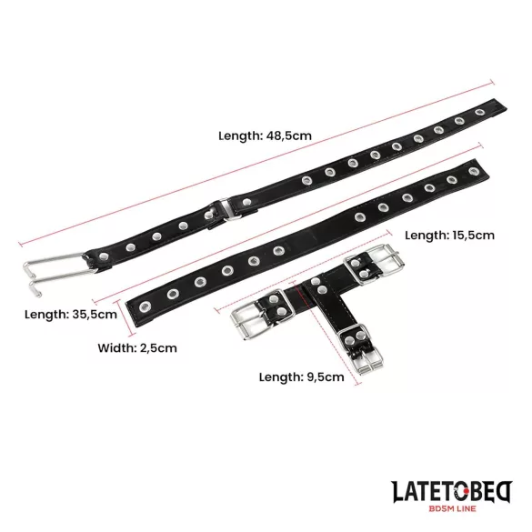 Latetobed - kakla siksna ar deguna āķi melna