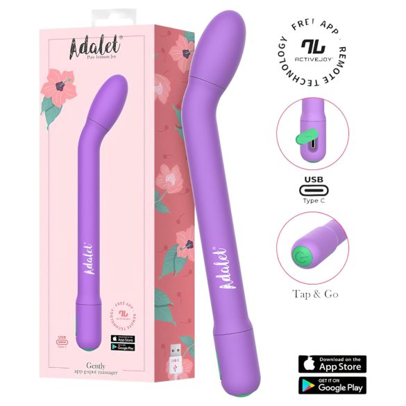 Adalet Gently - viedais G punkta un prostatas vibrators violets
