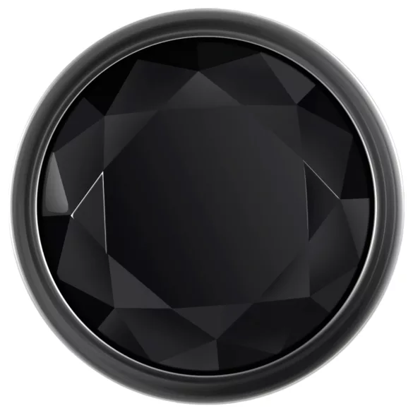 Evolved anālais metāla plug komplekts ar melnu akmeni, sudraba krāsa