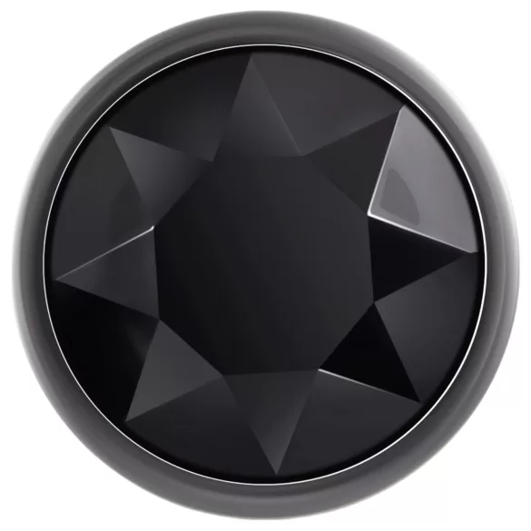 Evolved anālais metāla plug komplekts ar melnu akmeni, sudraba krāsa