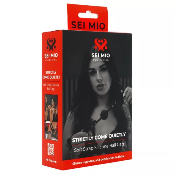 Sei Mio - mutes bumbiņu siksna melna