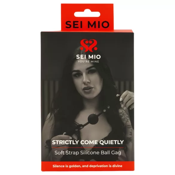 Sei Mio - mutes bumbiņu siksna melna