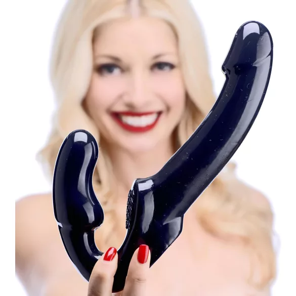 Strap U Revolver - strap-on dildo bez stiprinājuma jostas, melns