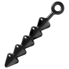XR Brands - Spades - pērlīšu anālais dildo (melns)