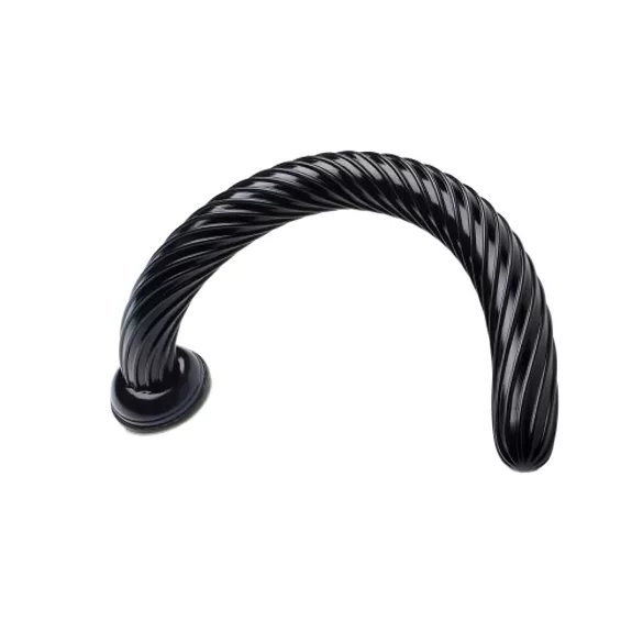 Hosed Spiral anālais dildo ar piesūcekni melns 19 cm
