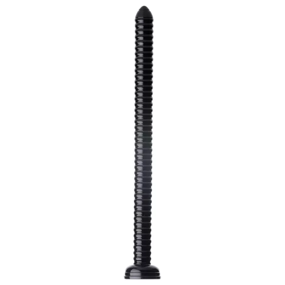 HOSED anālais dildo ar piesūcekni, rievots, melns