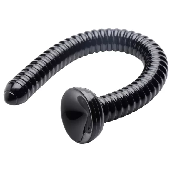 HOSED anālais dildo ar piesūcekni, rievots, melns