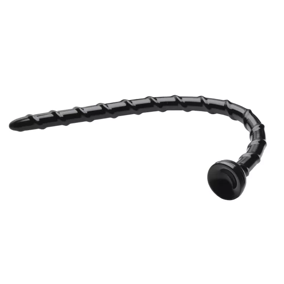 Hosed Swirl anālais dildo šaurs čūska 18 cm melns