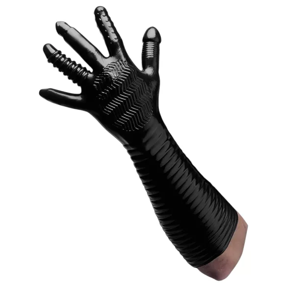XR Brands - Pleasure Fister - teksturēta dūru cimds (melns)