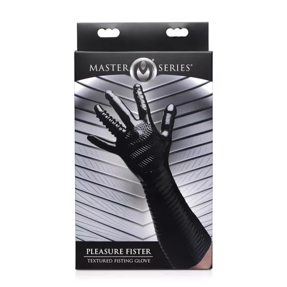 XR Brands - Pleasure Fister - teksturēta dūru cimds (melns)