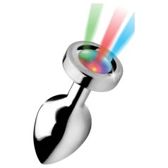 Booty Sparks - anālais plug ar apgaismojumu vidējs sudraba