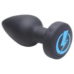   Zeus - anālais vibrators ar elektrisko stimulāciju, melns, bezvadu
