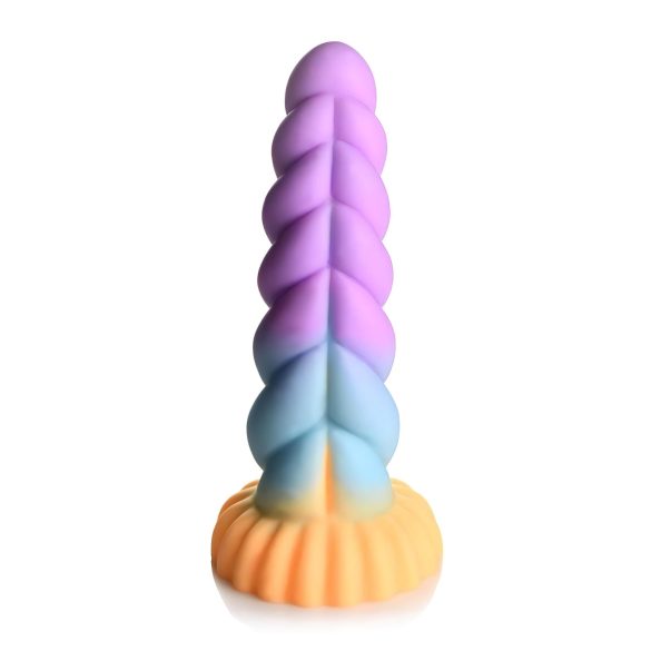 Creature Cocks Mystique - vienradža dildo - 21 cm (violets-dzeltens)