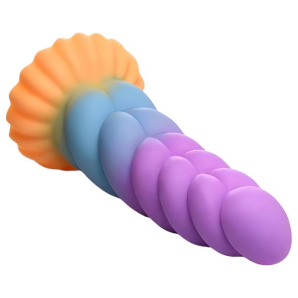 Creature Cocks Mystique - vienradža dildo - 21 cm (violets-dzeltens)