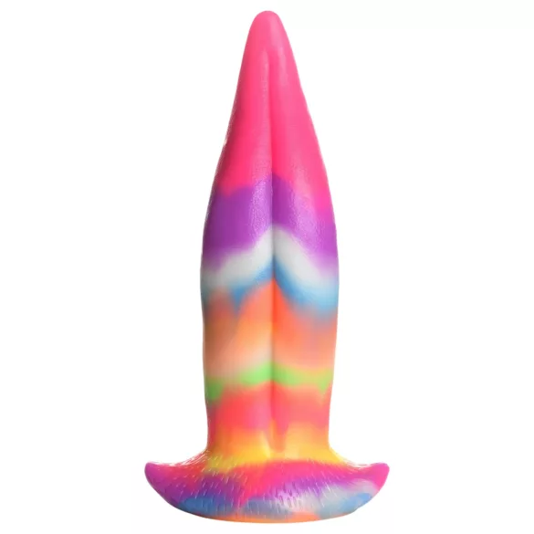 Creature Cocks dildo ar mēli, spīdošs silikons, 21 cm