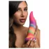 Creature Cocks dildo ar mēli, spīdošs silikons, 21 cm