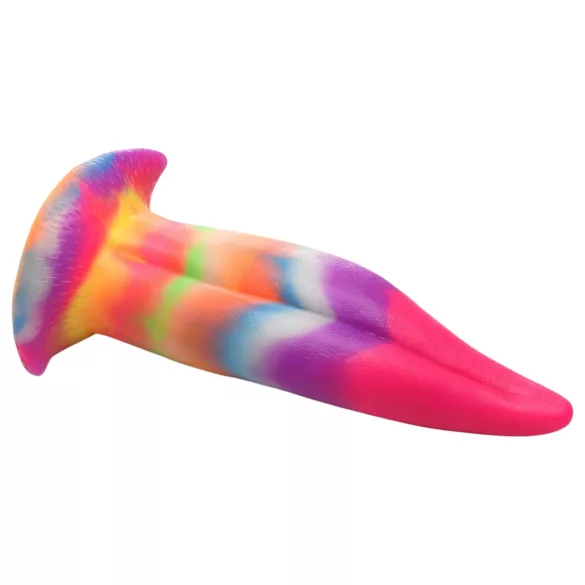 Creature Cocks dildo ar mēli, spīdošs silikons, 21 cm