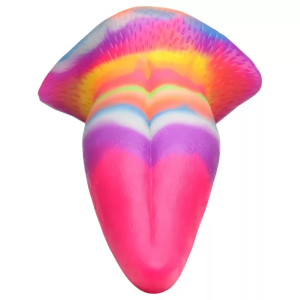 Creature Cocks dildo ar mēli, spīdošs silikons, 21 cm