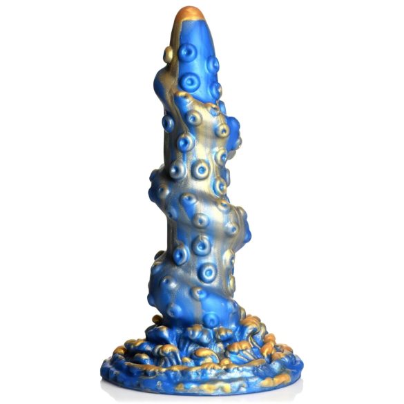 Creature Cocks Kraken - spirālveida astoņkāju dildo - 21cm (zelta-zils)