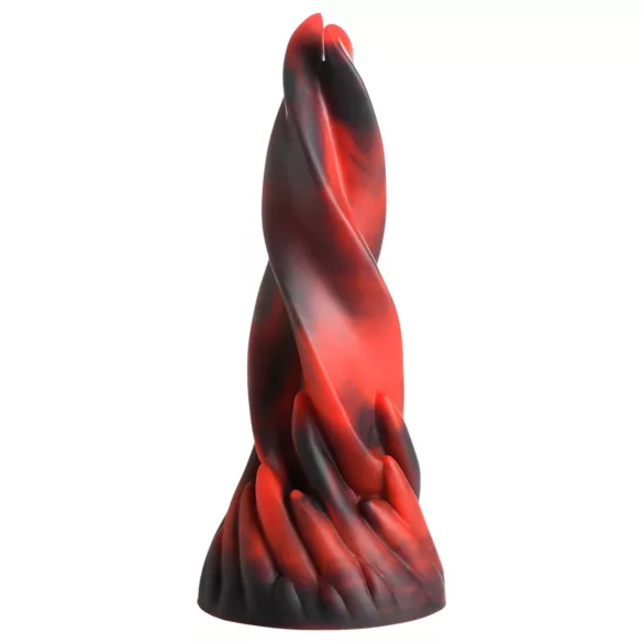 Creature Cocks silikona dildo ar skrūvētu formu 19cm sarkans