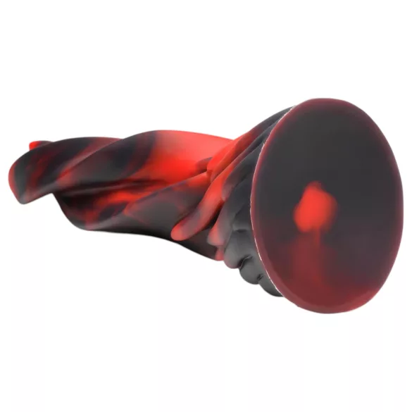 Creature Cocks silikona dildo ar skrūvētu formu 19cm sarkans