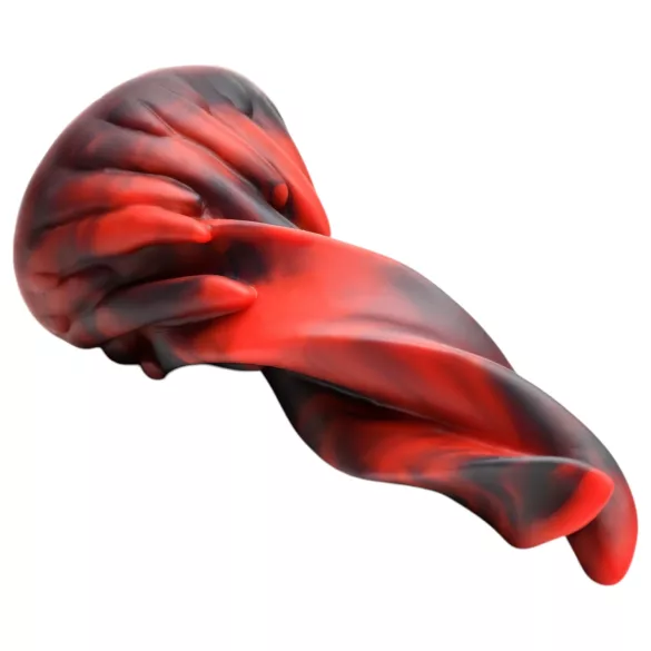 Creature Cocks silikona dildo ar skrūvētu formu 19cm sarkans