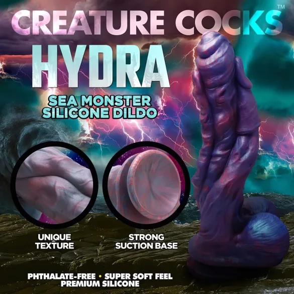 Creature Cocks Hydra - silikona dildo 27 cm violets