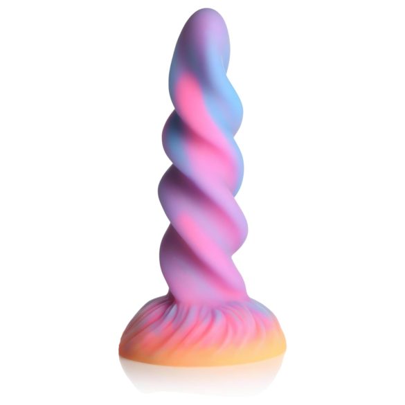 Creature Cocks Mēness Jātnieks - spīdošs vienradzis dildo (violets-rozā)