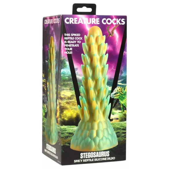 Creature Cocks Stegosaurus - silikona dildo 20cm zaļš