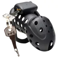   Master Series Lock Down - ventilējams dzimumlocekļa būris (melns)