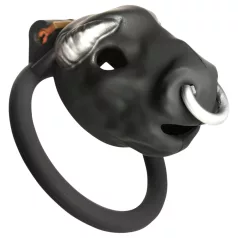   Master Series Bull - buļļagalvas dzimumlocekļa būris (melns)