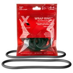   Perfect Fit Slim Wrap 12 - plānais dzimumlocekļa gredzens - melns (30 cm)