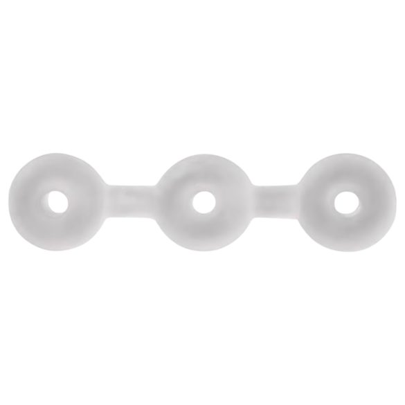 Perfect Fit Triple - vīriešu erekcijas gredzenu komplekts balts