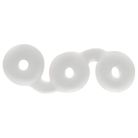 Perfect Fit Triple - vīriešu erekcijas gredzenu komplekts balts