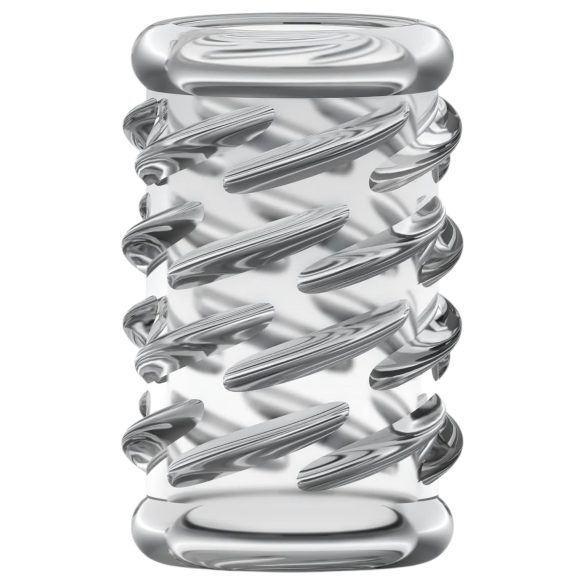 Stay Hard - dzimumlocekļa uzmava ar rakstu caurspīdīga