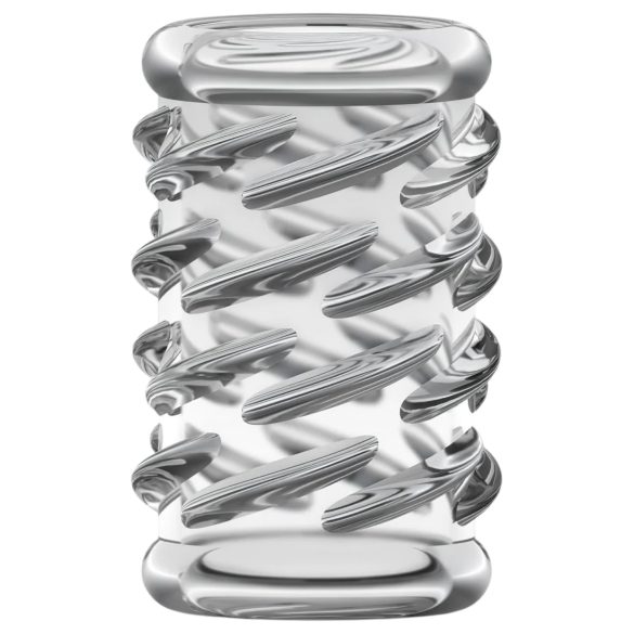 Stay Hard - dzimumlocekļa uzmava ar rakstu caurspīdīga