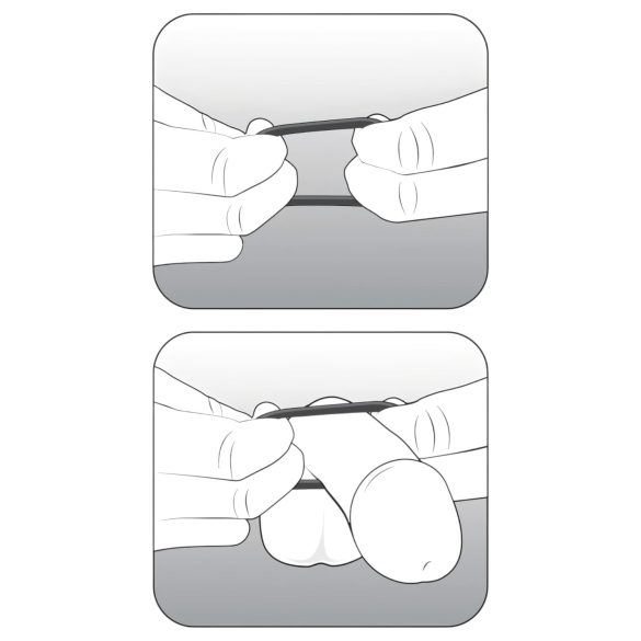 Stay Hard - erekcijas gredzenu komplekts melns