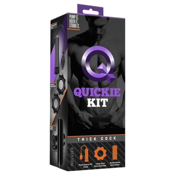 Quickie Kit - vīriešu vakuuma pumpja komplekts biezs 4 daļas