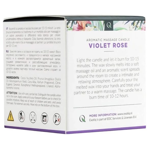 Exotiq Violet Rose - masāžas svece 60g