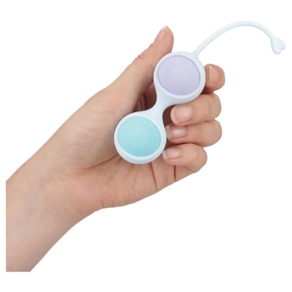 Loveline - vibrējošo geiša bumbiņu komplekts maināms zilā krāsā