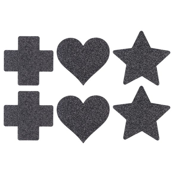 Le Désir - krūšu uzlīmju komplekts 3 pāri melnas