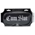 Ouch! - satīna acu maska ar uzrakstu “Cum Slut” (melna)