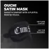Ouch! - satīna acu maska ar uzrakstu “Cum Slut” (melna)