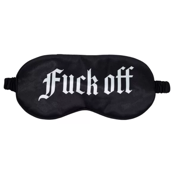 Ouch! - satīna acu maska ar uzrakstu “Fuck Off” (melna)