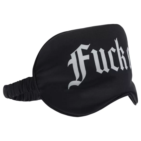 Ouch! - satīna acu maska ar uzrakstu “Fuck Off” (melna)